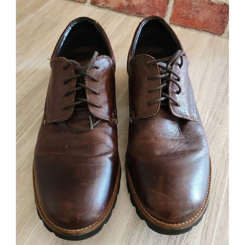 Rockport Men's Shoes 10M Brown Leather Lace Up Casual Oxford V74225